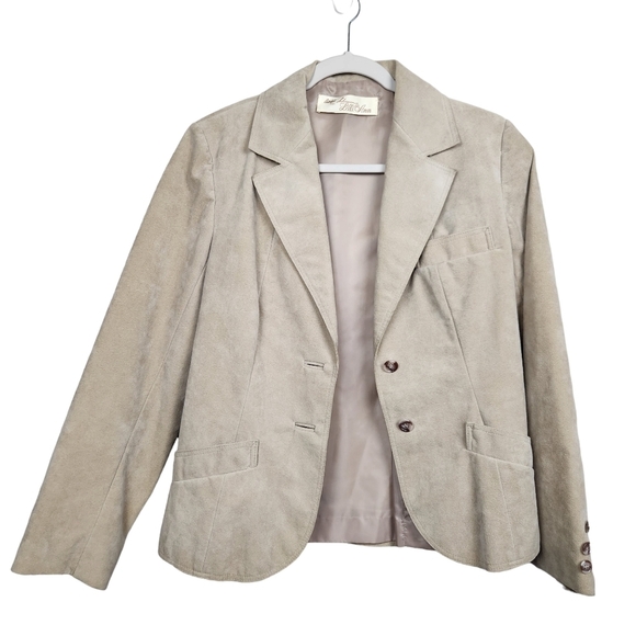 Lilli Ann Adolph Schuman Vintage Ultra Suede Blazer Jacket Women's Size Small - Picture 8 of 12